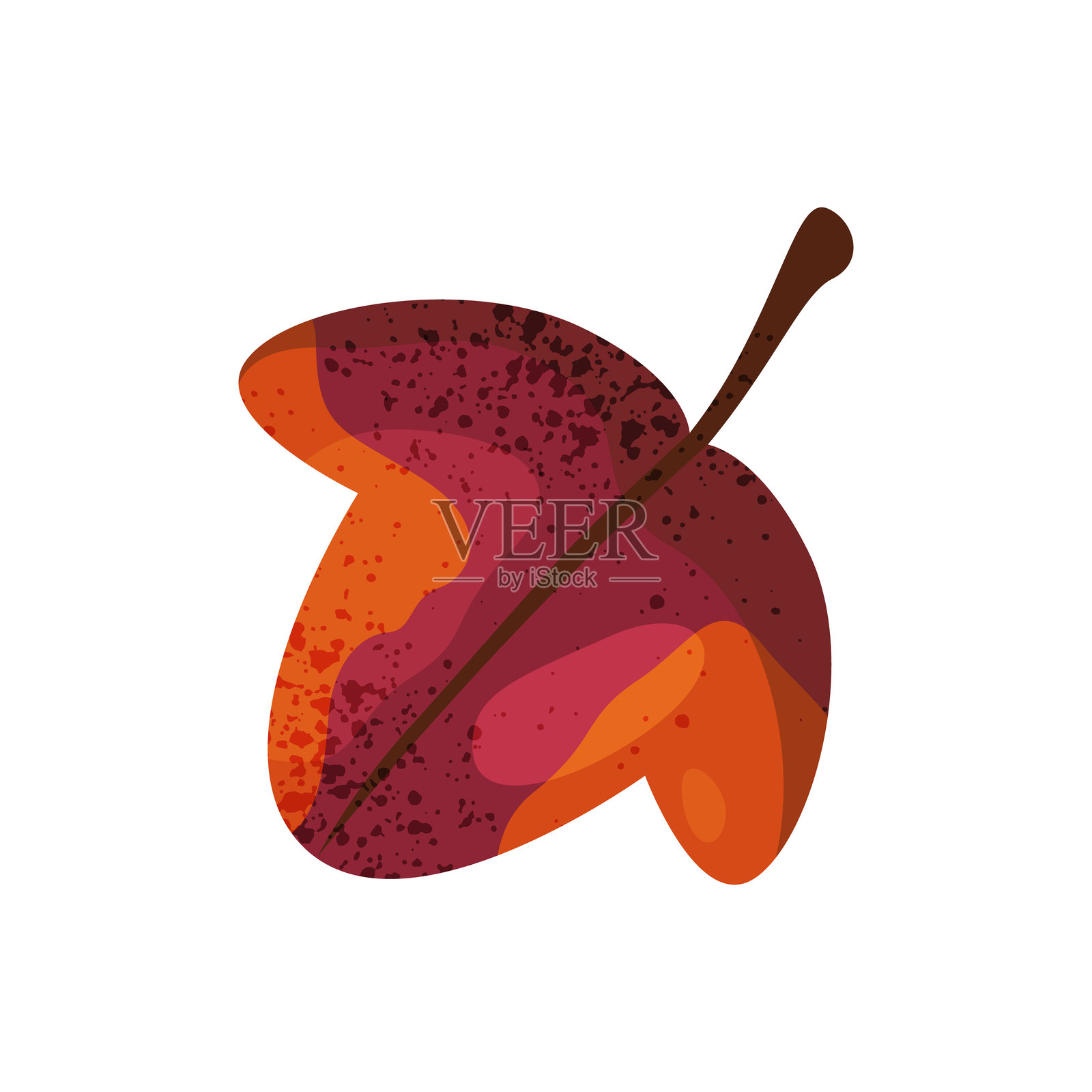 孤立的秋季红色常春藤叶。矢量秋天的树叶。插画图片素材