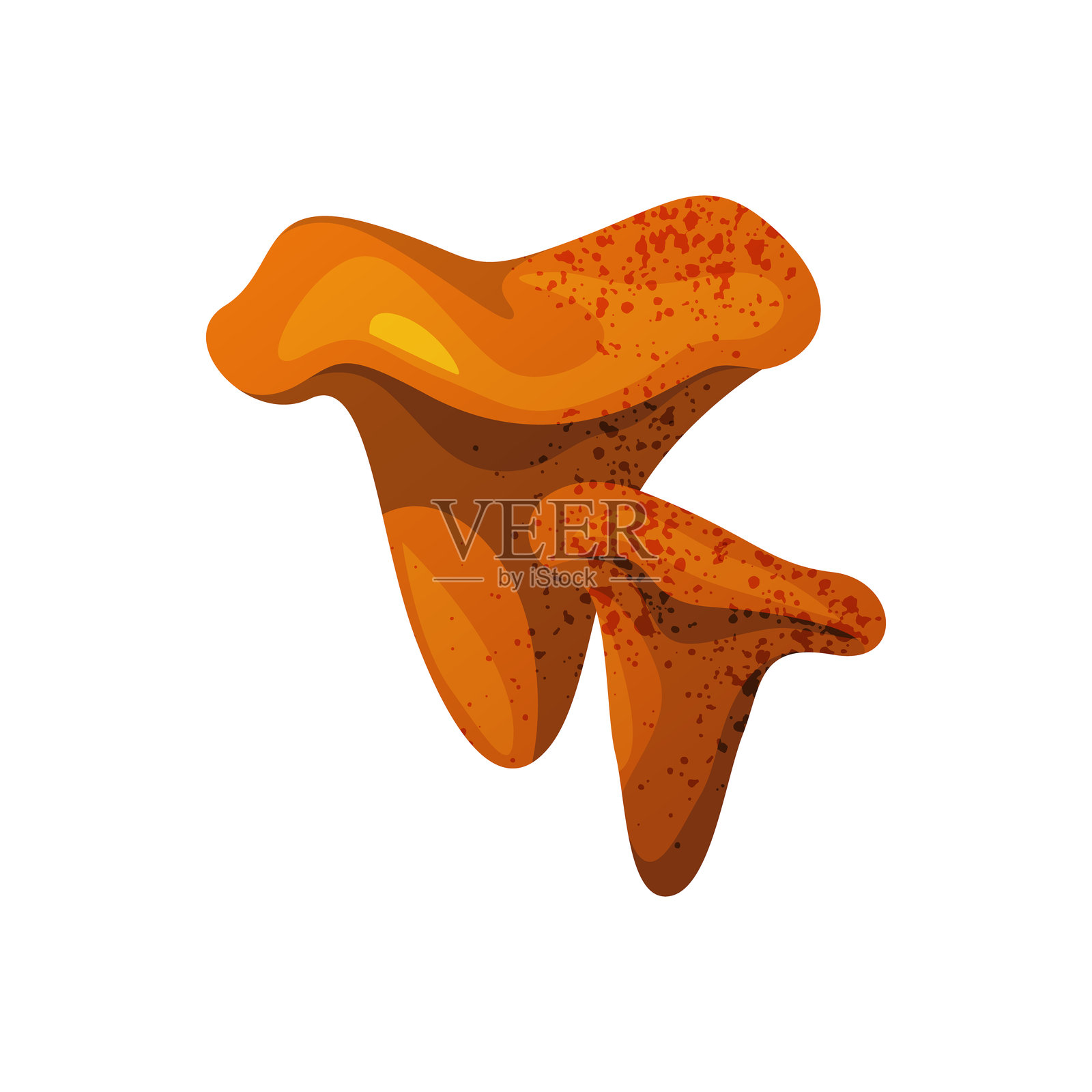 鸡油菌。秋季可食用蘑菇的矢量图。插画图片素材