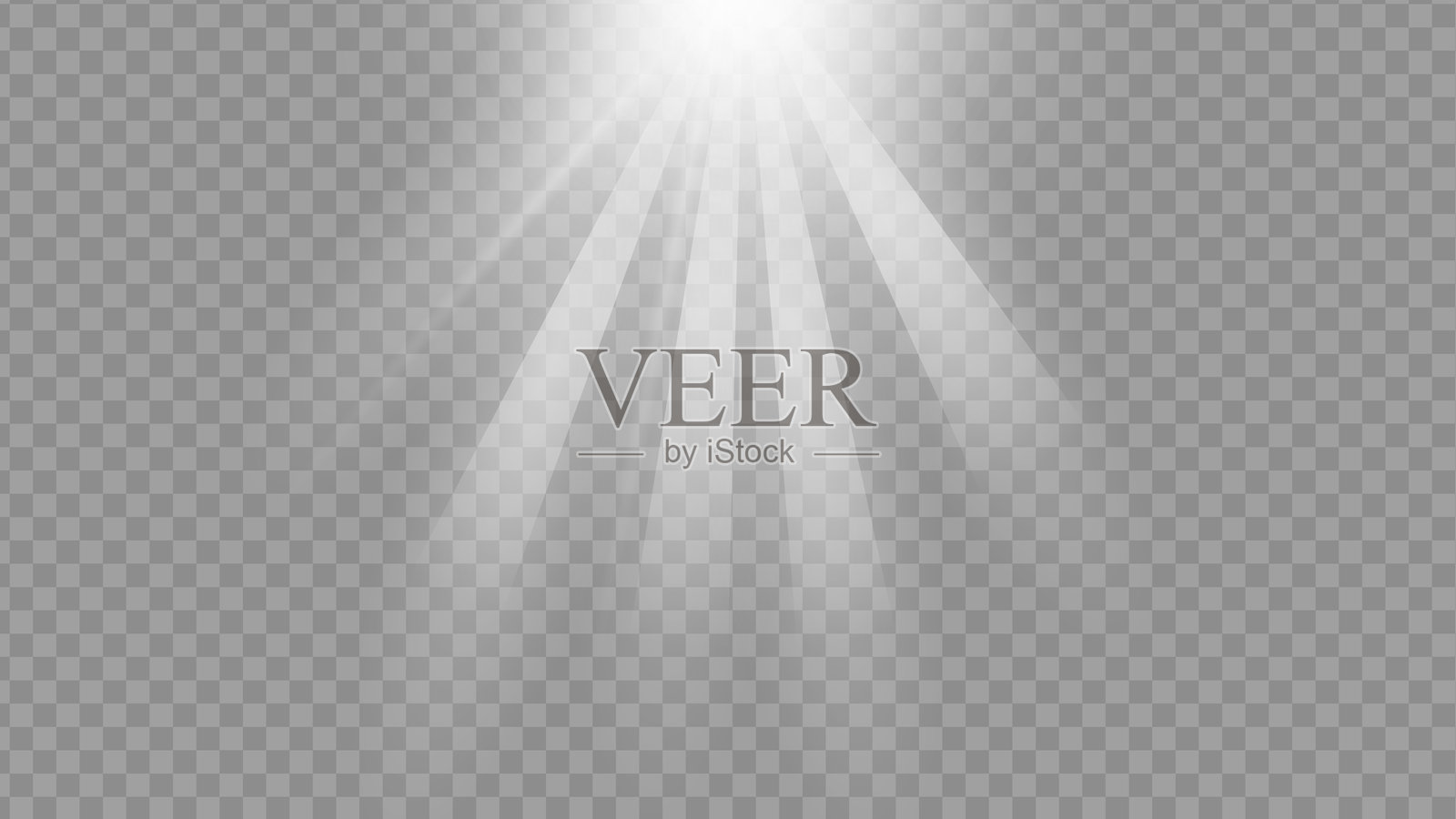 白色阳光或光晕光效,带透明背景插画图片素材