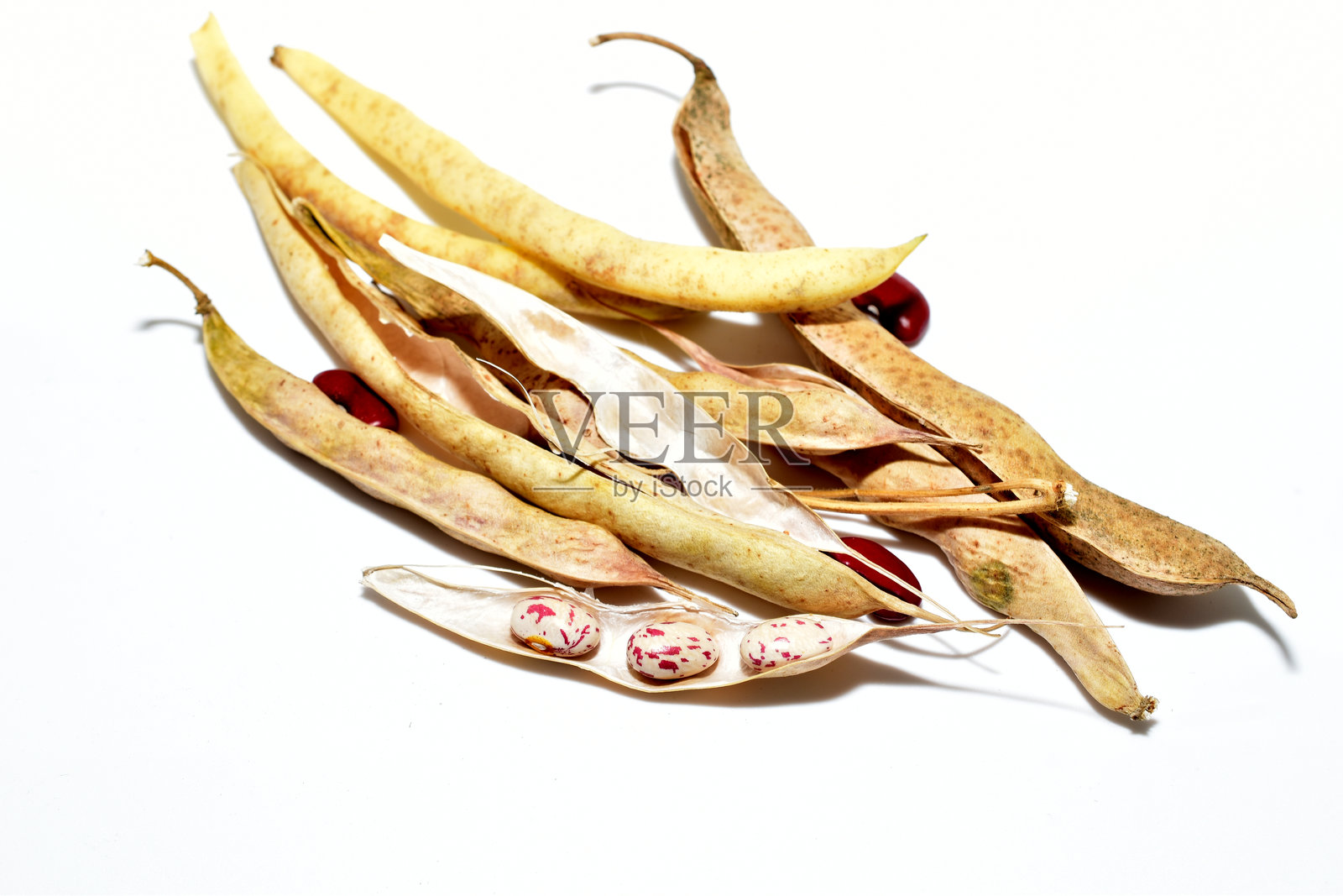 几荚成熟的豆子照片摄影图片