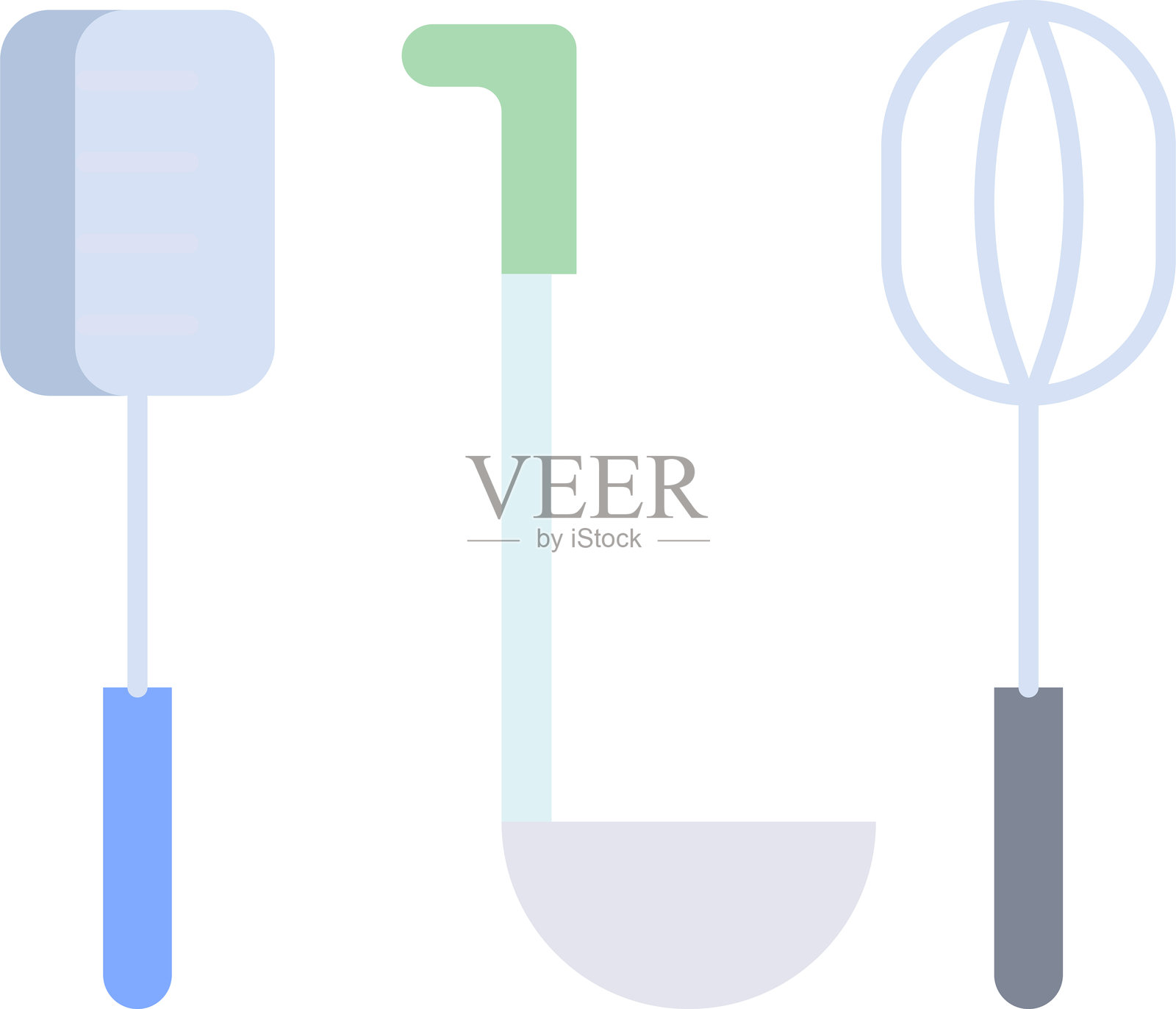 厨房配件扁平图标设计插画图片素材