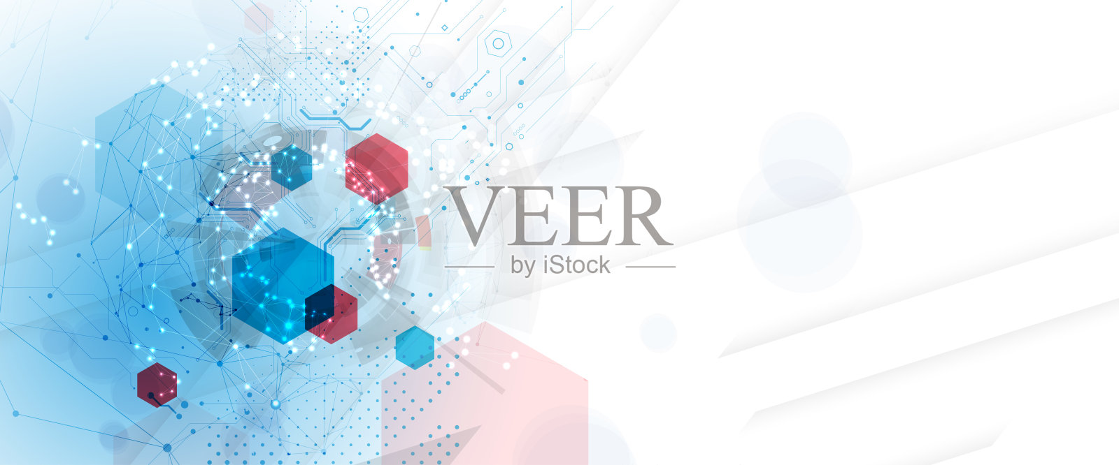 抽象电路技术与科学概念背景插画图片素材