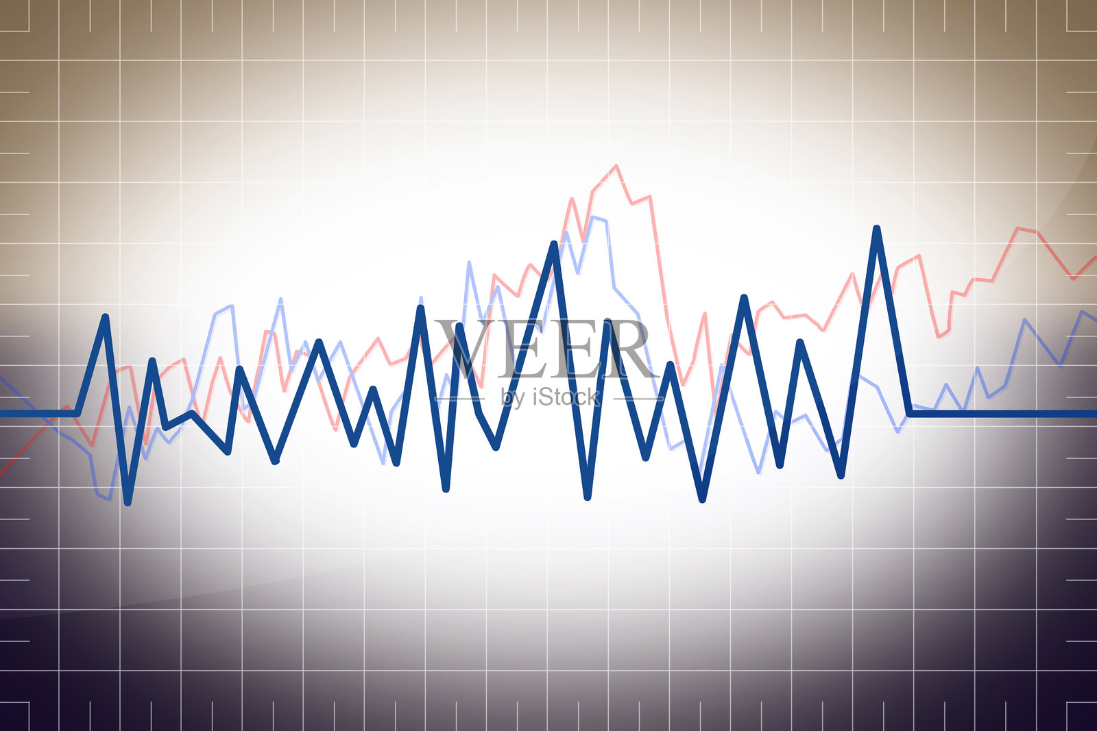 简约抽象的金融或商业图表 - 概念图带有留白空间插画图片素材
