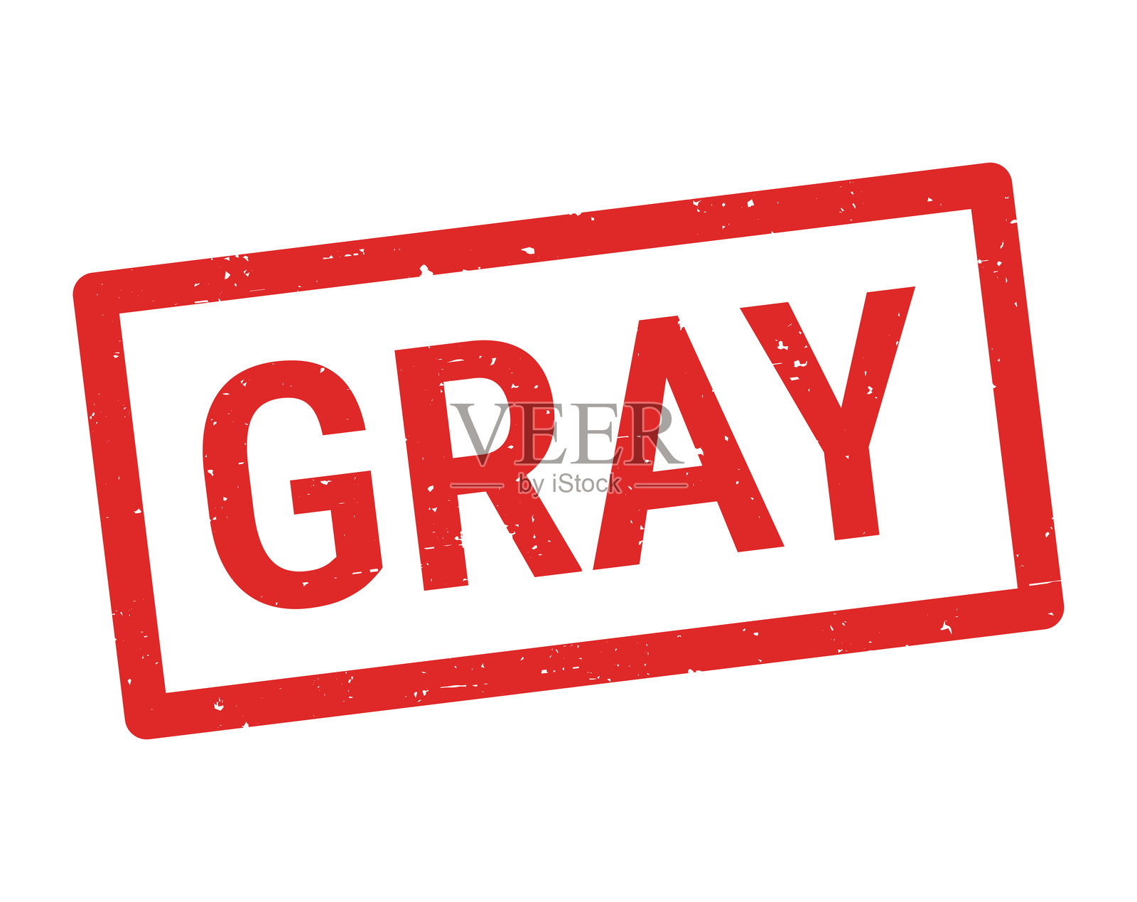 灰色 - 白色背景上的红色橡胶印章插画图片素材