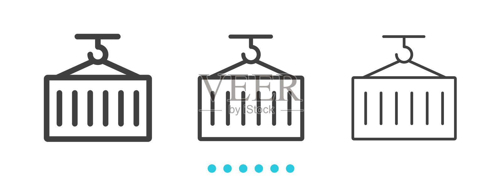 容器图标。细线图标矢量图插画图片素材