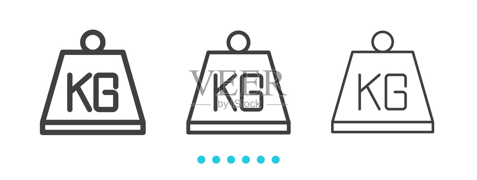 重量图标。细线图标矢量插画图片素材