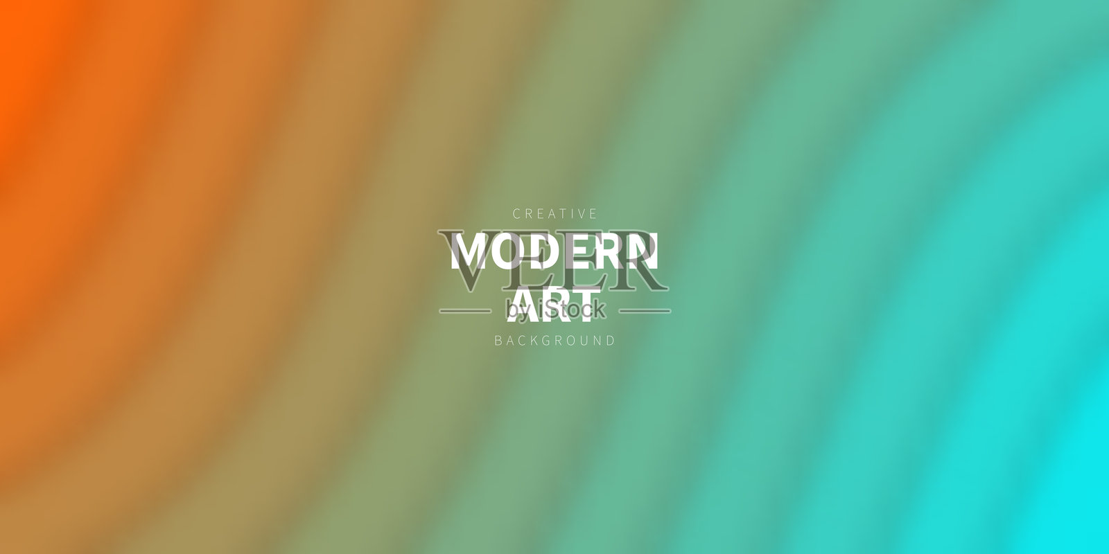 橙色抽象背景与模糊的流动形状插画图片素材