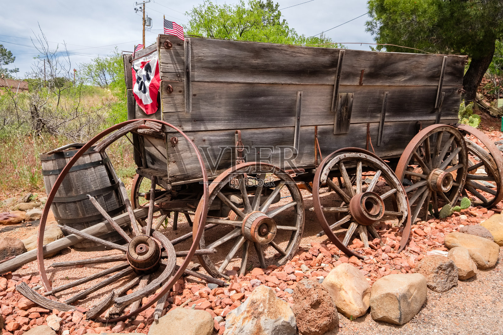 西部荒野马车照片摄影图片