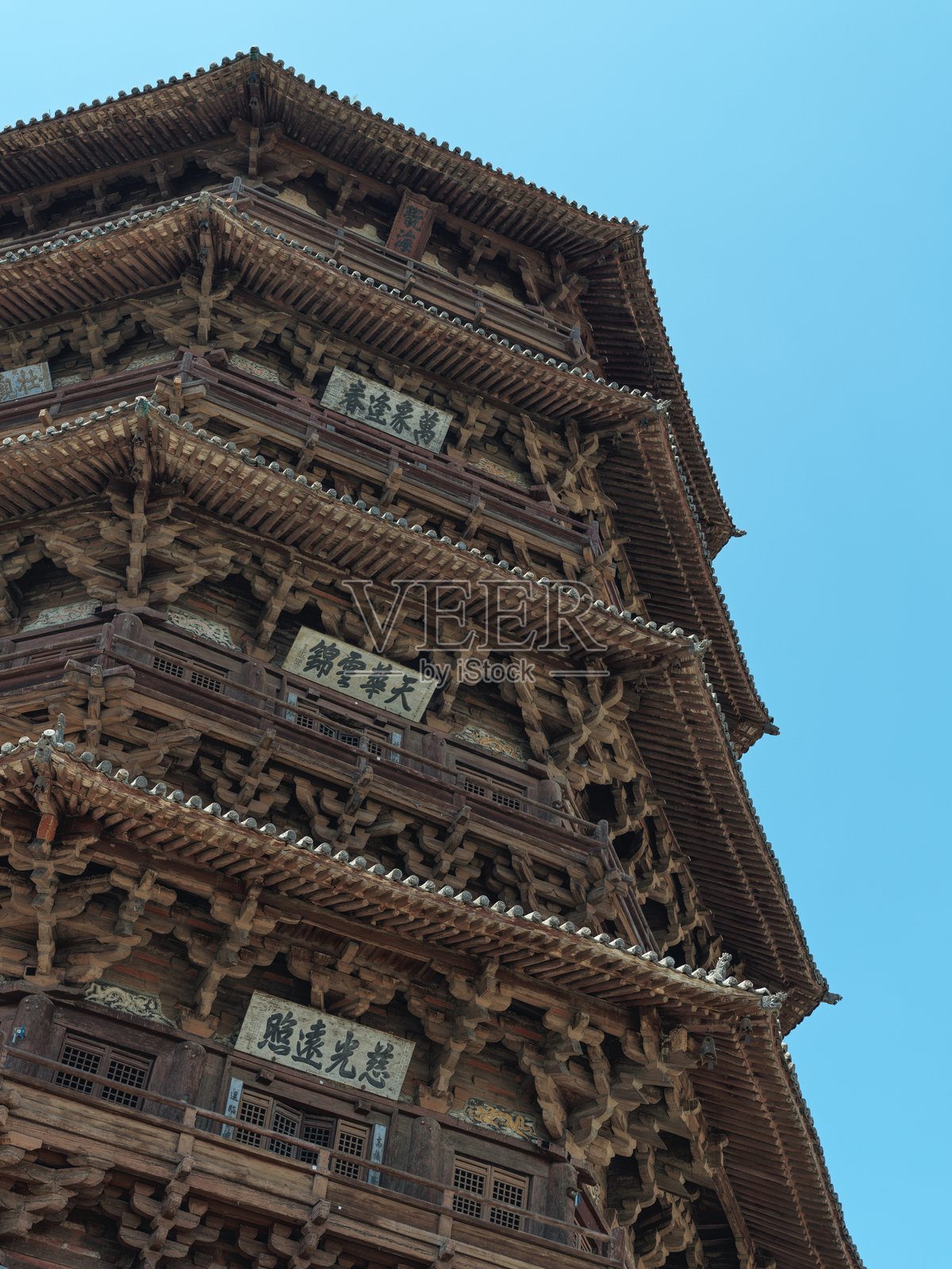 中国山西省应县的应县木塔照片摄影图片