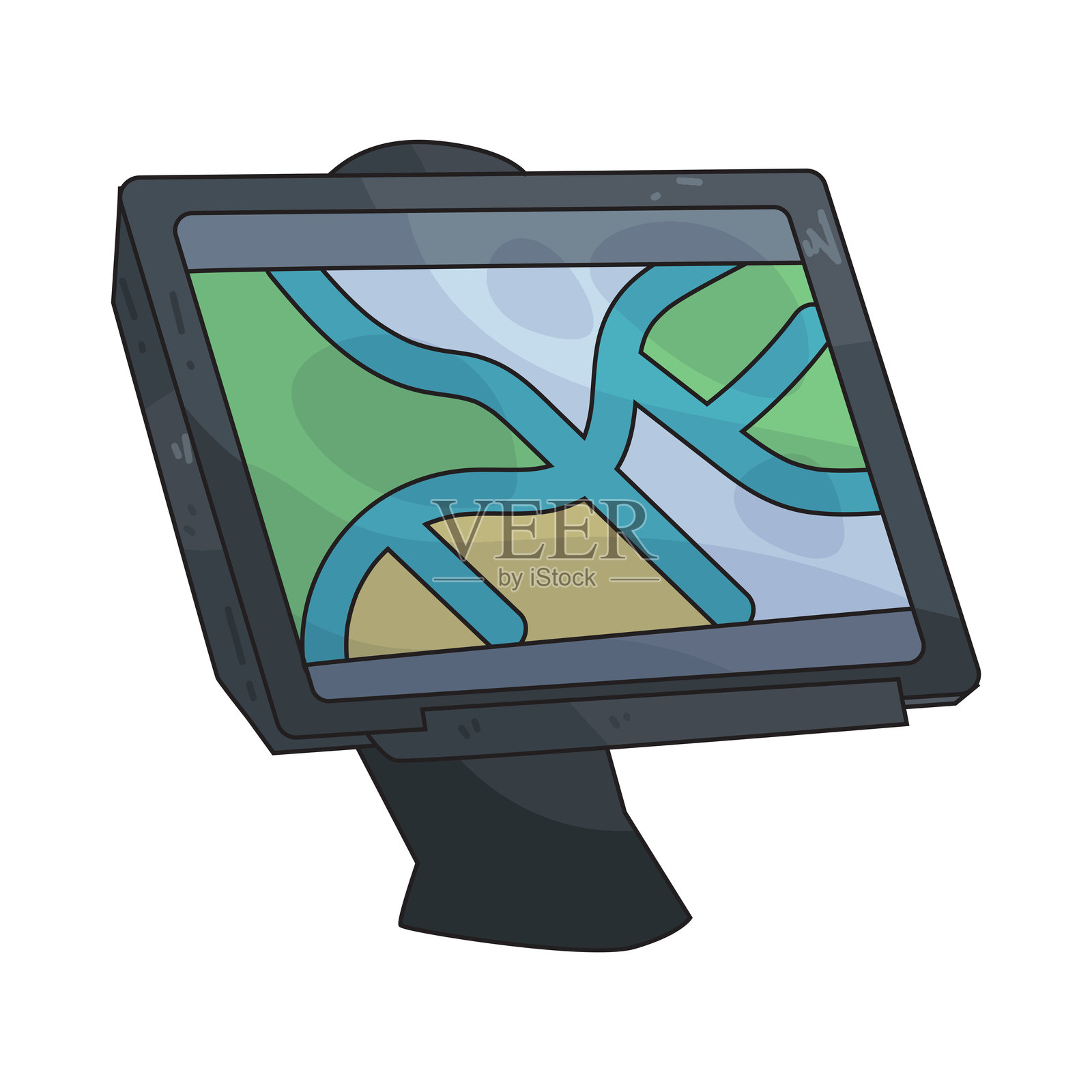 GPS导航仪插画图片素材