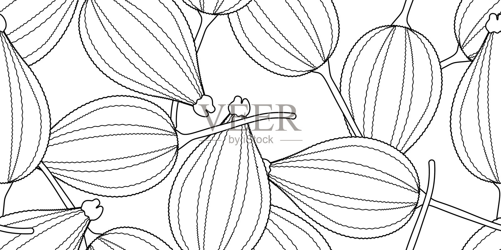 艾香果抽象无缝图案插画图片素材
