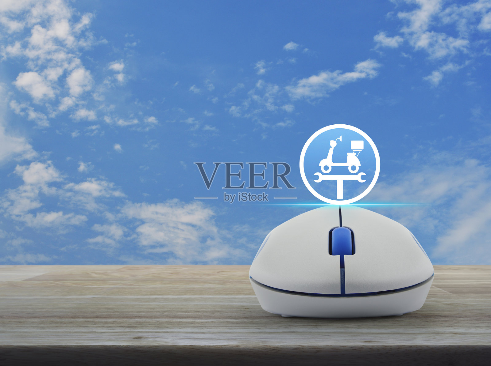 在线摩托车维修服务概念照片摄影图片