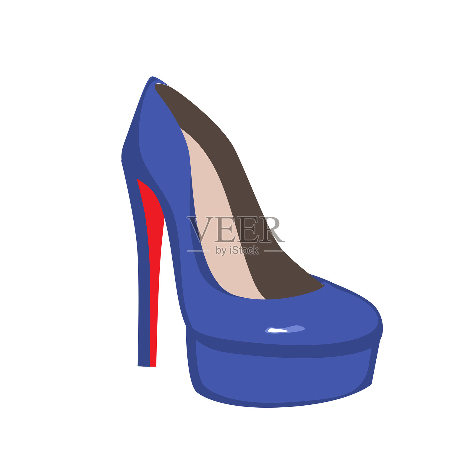 时尚高跟鞋卡通矢量插图插画图片素材