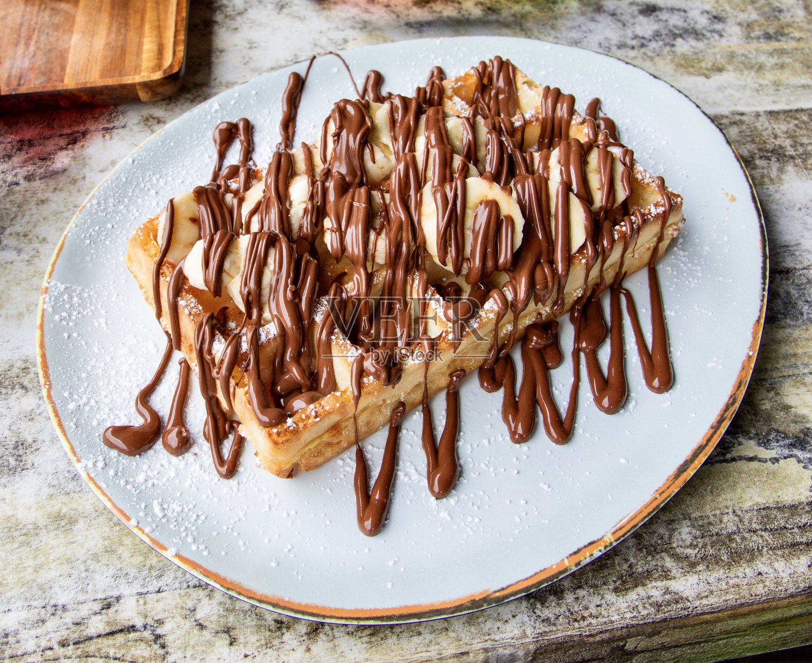 比利时布鲁塞尔的华夫饼照片摄影图片