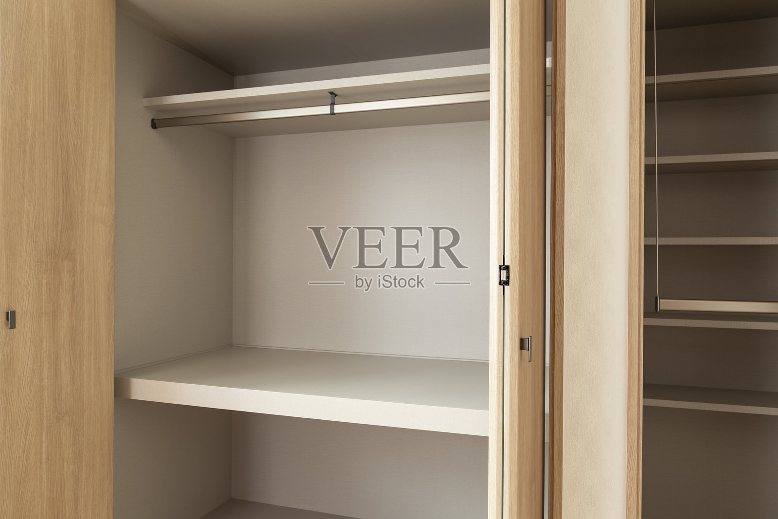 新建房屋中的衣橱照片摄影图片