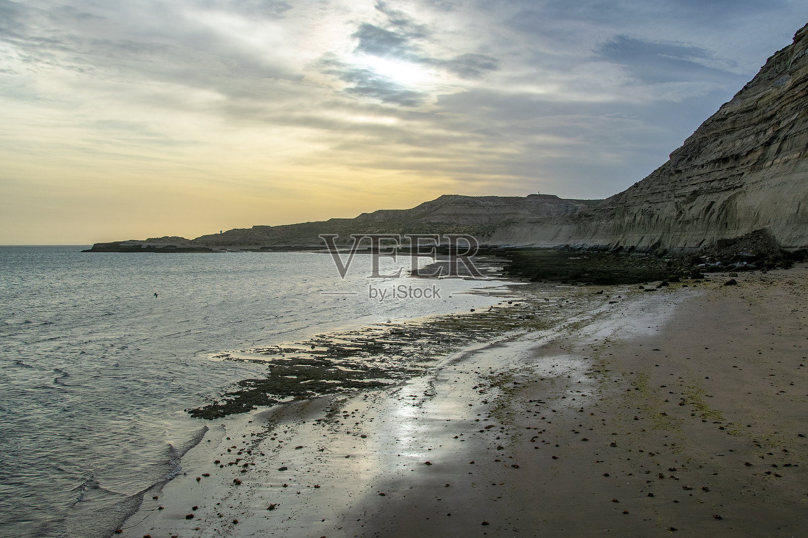 波多黎各Pirámides海滩,丘布特,阿根廷照片摄影图片