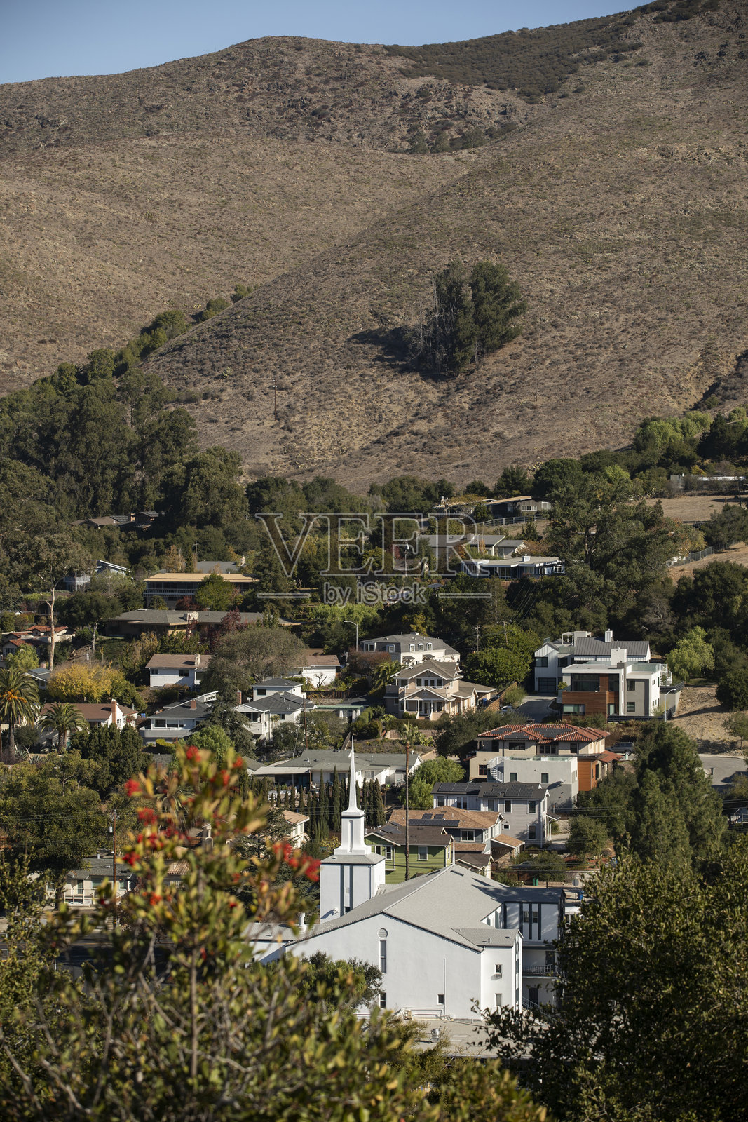 圣路易斯奥比斯波教堂和社区照片摄影图片