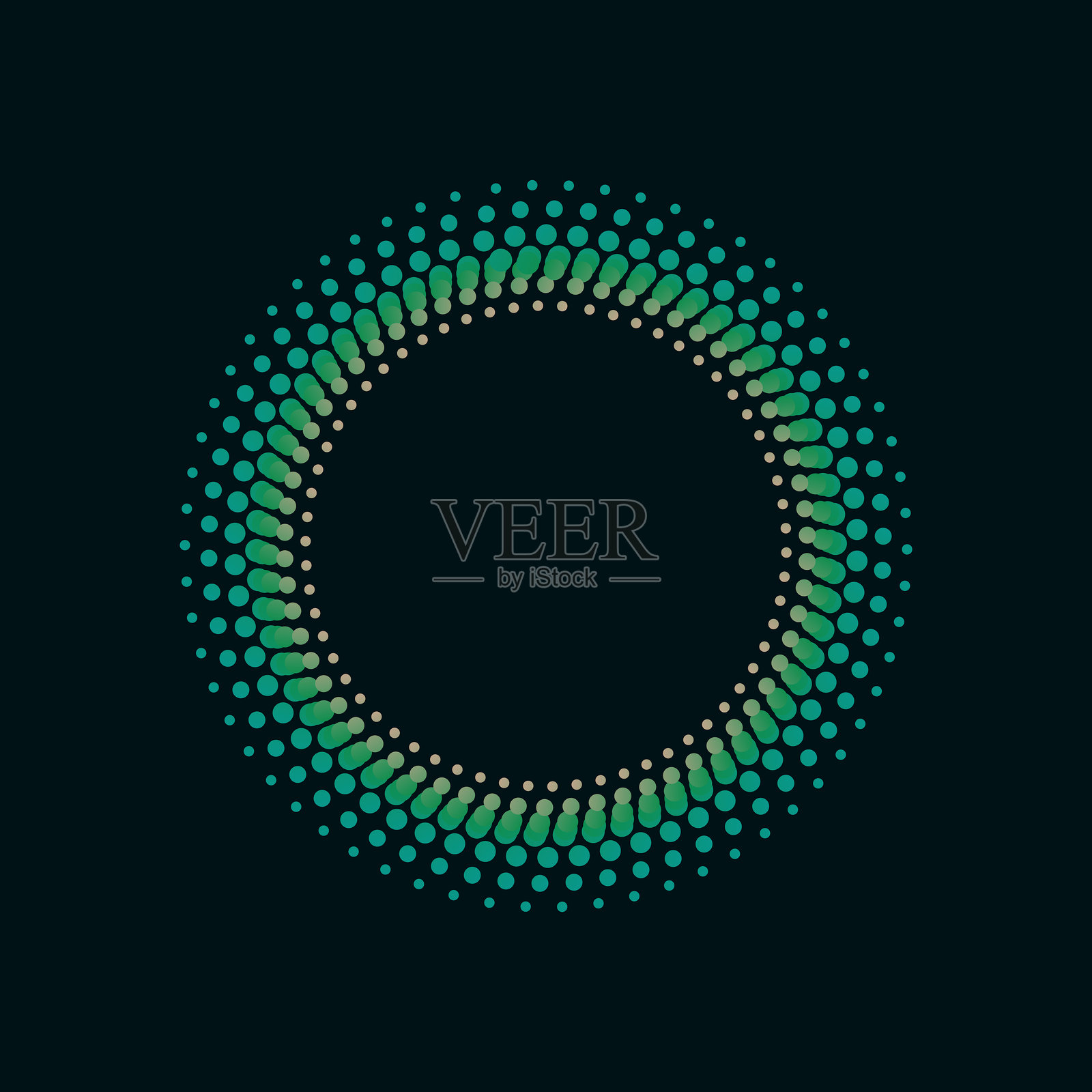 彩色放射状波点风格圆形框标签图案插画图片素材