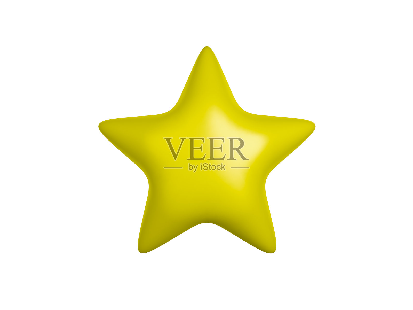 一颗明亮的五角金星,背景为简单的浅色。照片摄影图片