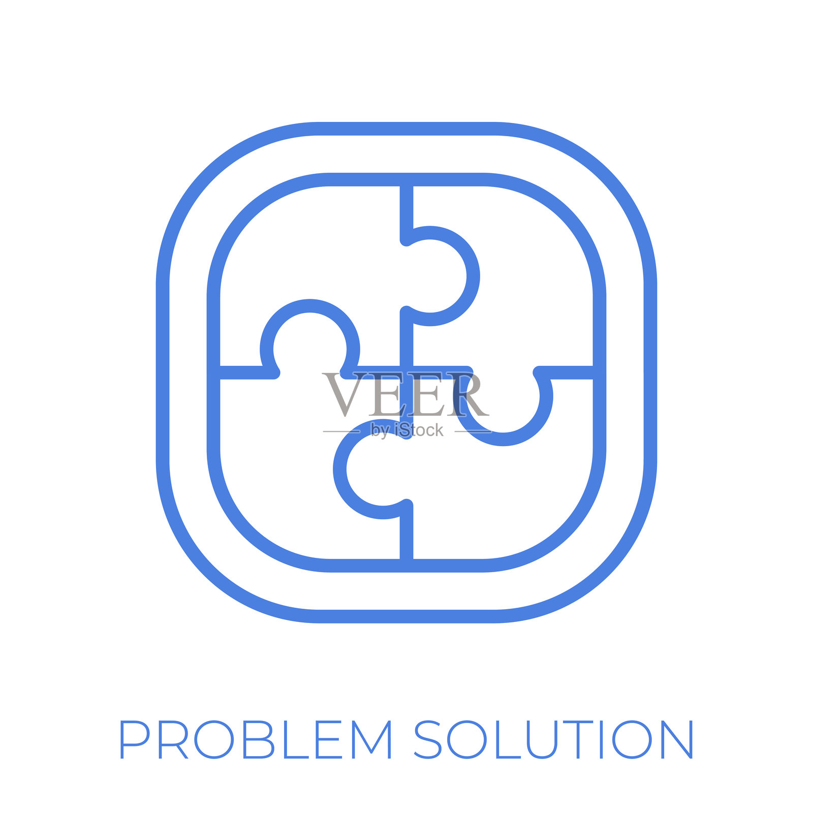 问题解决可编辑线条矢量插图插画图片素材