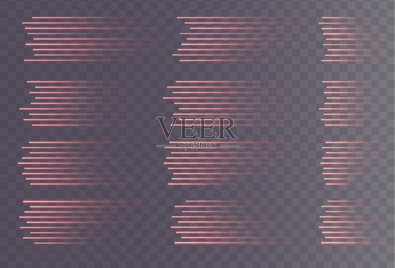 包含强烈红色激光束的插图,适合科幻和未来主义主题插画图片素材