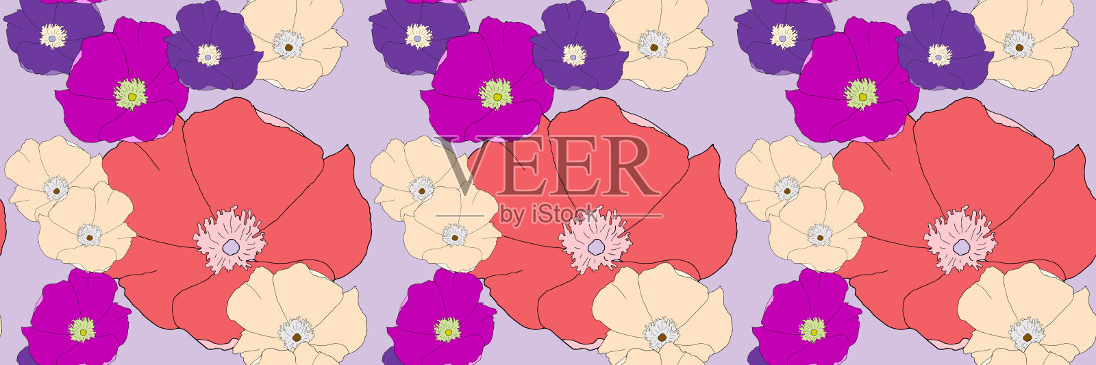 荆棘,野玫瑰。装饰性艺术装饰风格设计元素,花卉装饰。用于头巾、披肩、头巾、颈巾的无缝图案。手帕设计或桌布印花,围巾,毛巾。适用于纺织品,棉布。插画图片素材