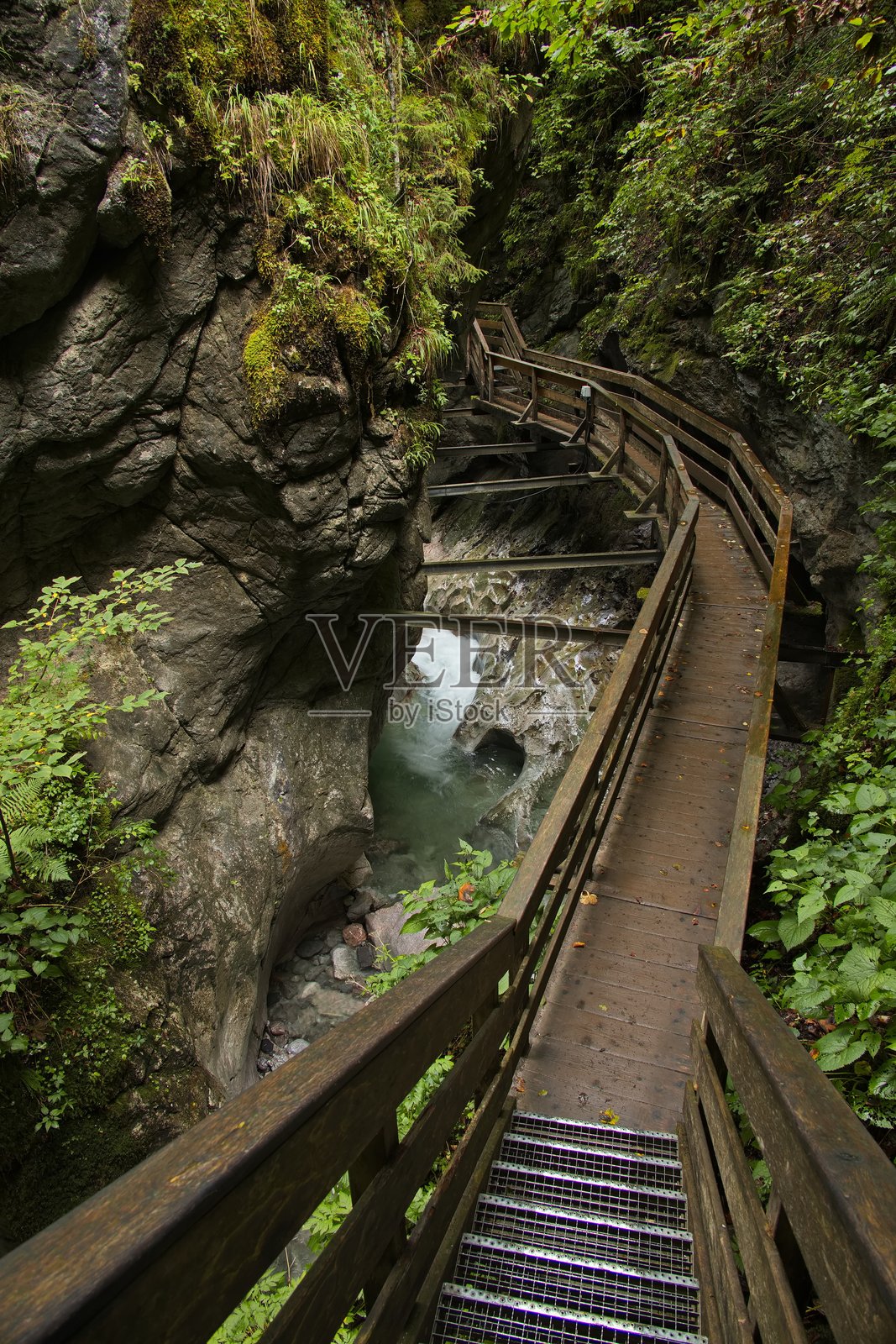 奥地利韦斯巴赫的塞森贝格峡谷徒步小径,欧洲照片摄影图片