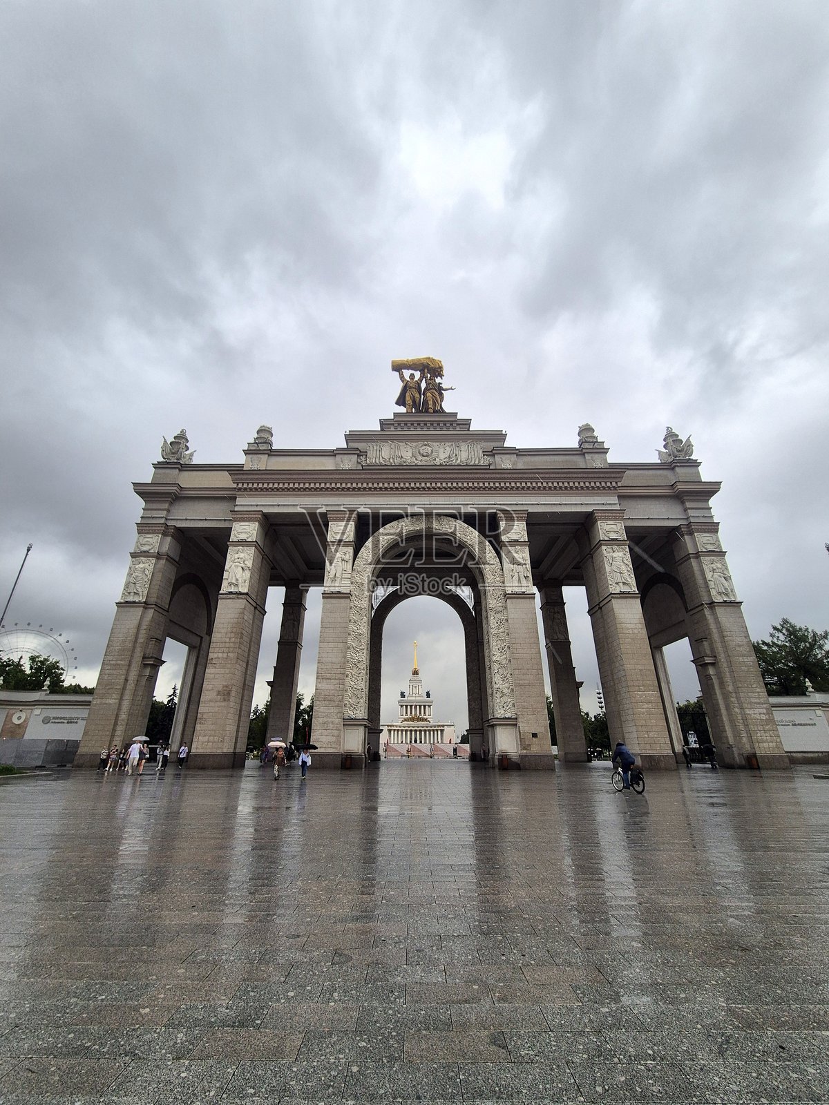 莫斯科VDNKh的主入口照片摄影图片