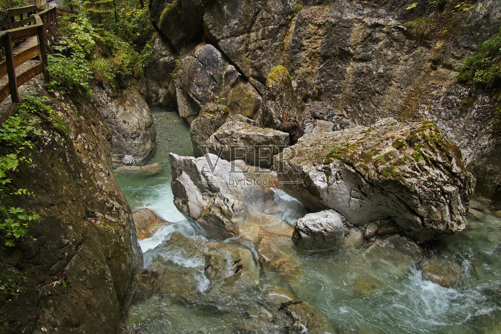 奥地利韦斯巴赫的塞森贝格峡谷徒步小径,欧洲照片摄影图片