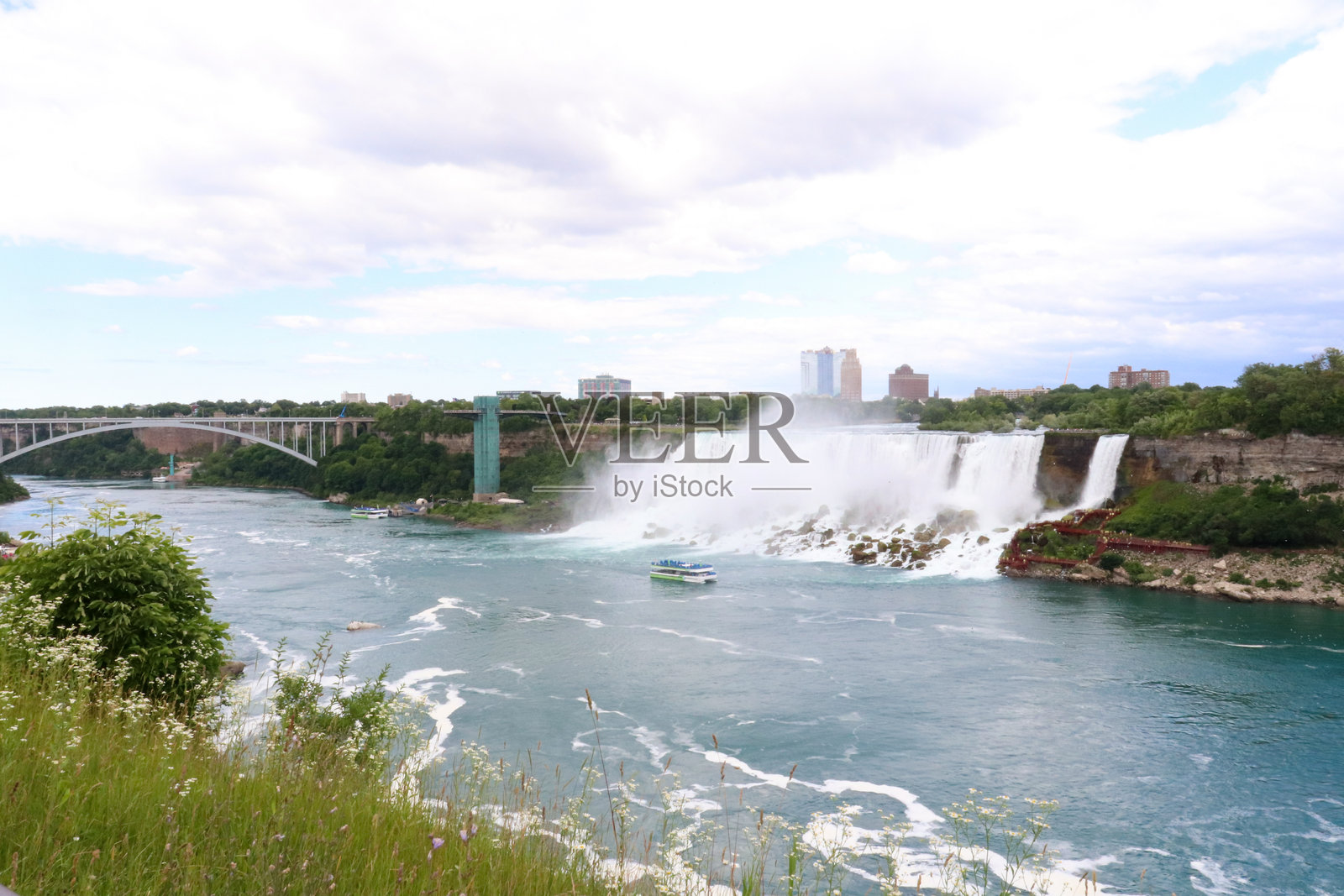 从加拿大看尼亚加拉大瀑布照片摄影图片