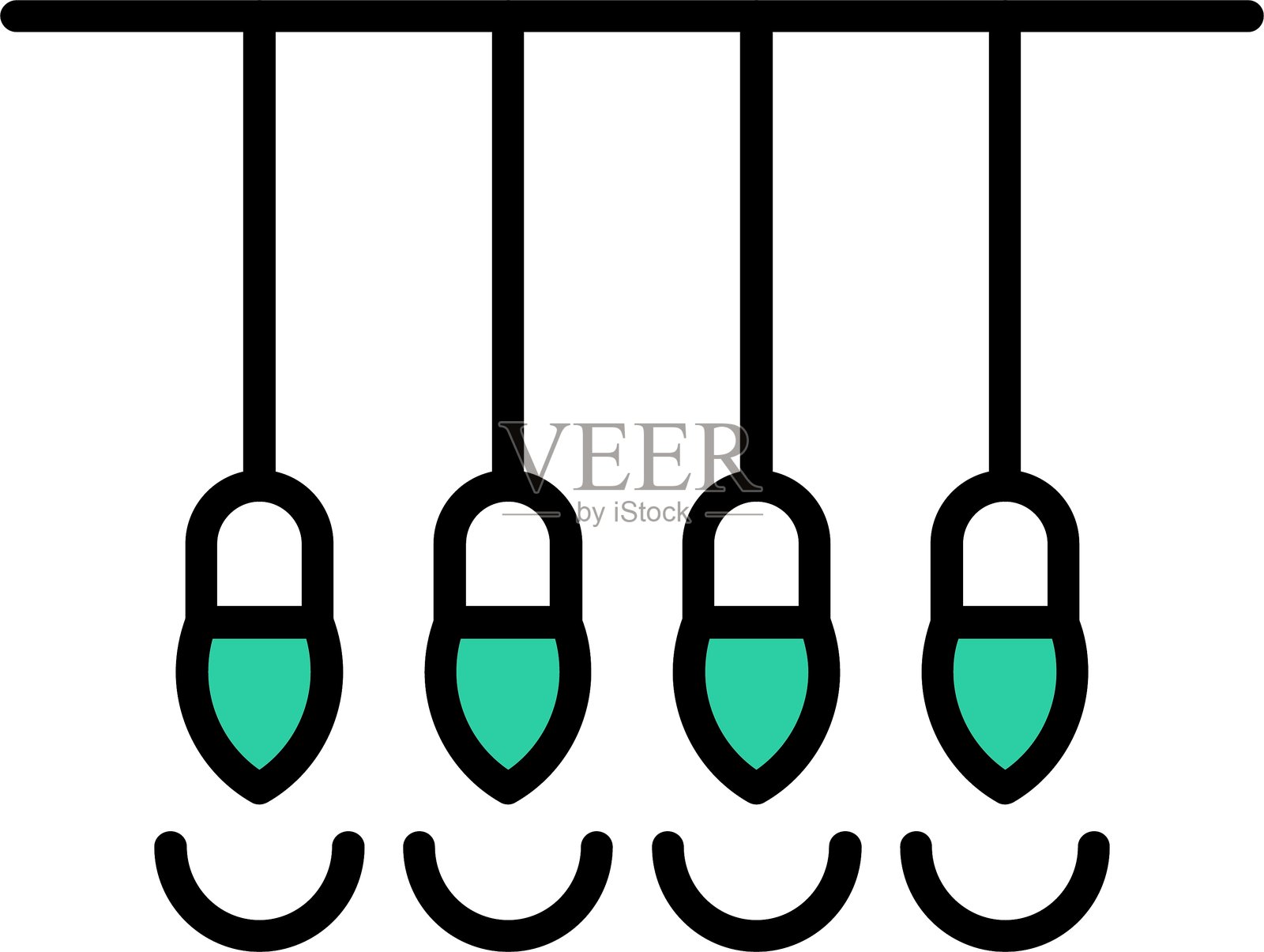 灯光新图标设计创意插画图片素材
