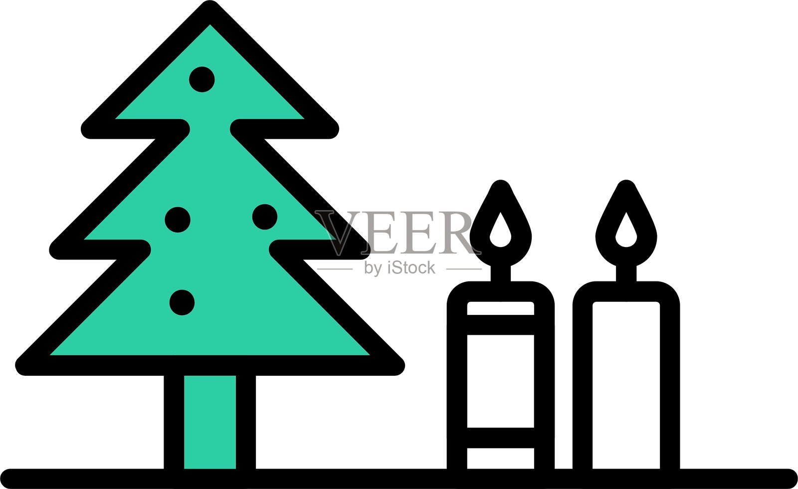 圣诞节新图标设计创意插画图片素材