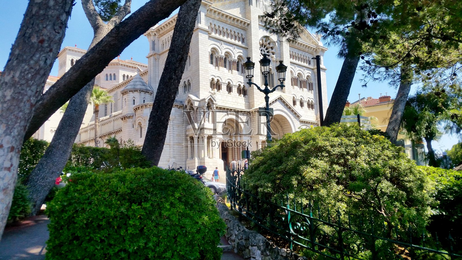 摩纳哥大教堂的宏伟照片摄影图片