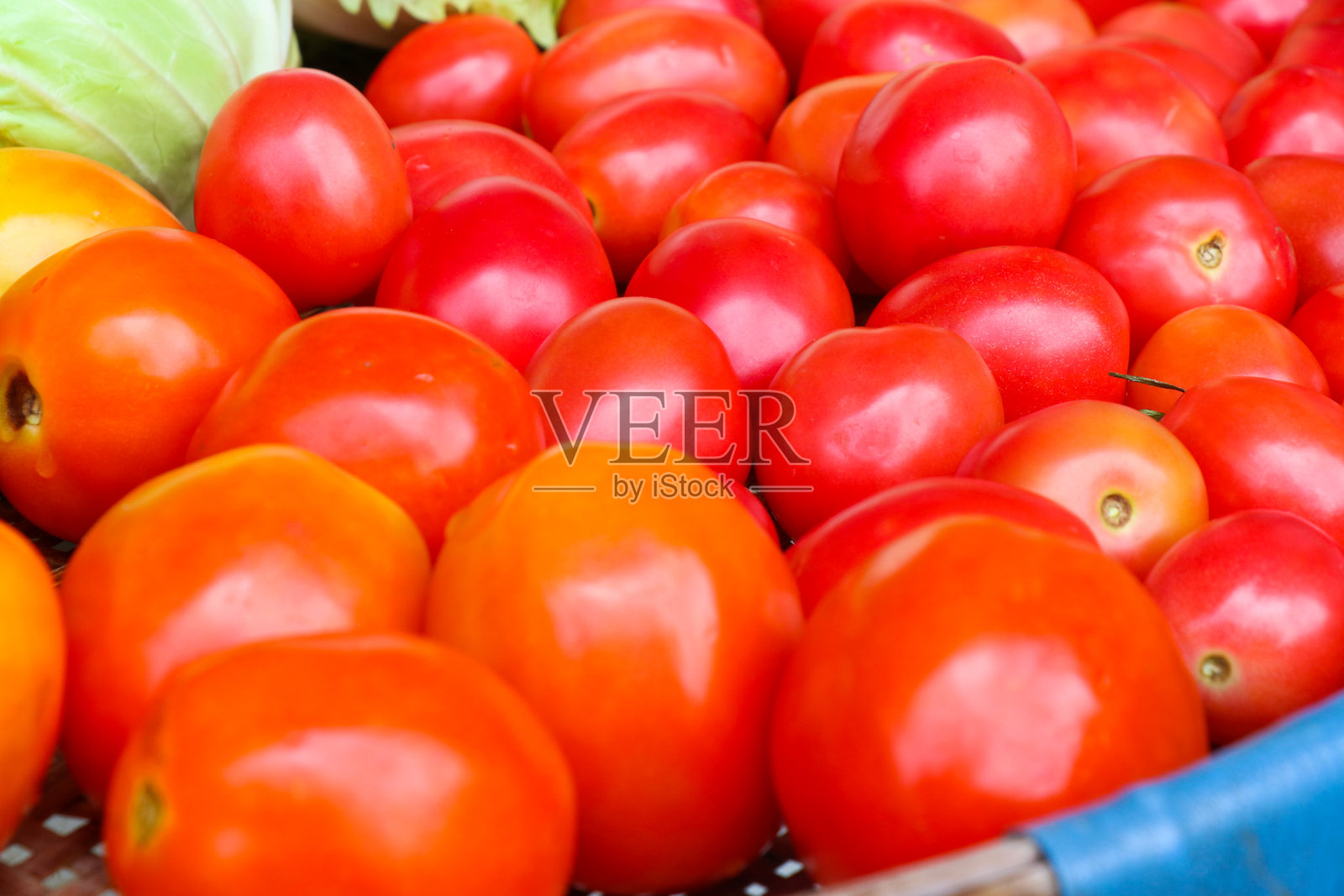 新鲜蔬菜店里的成熟番茄照片摄影图片