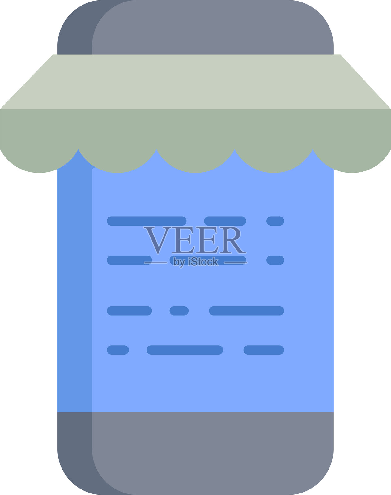 智能手机电子购物扁平图标设计插画图片素材