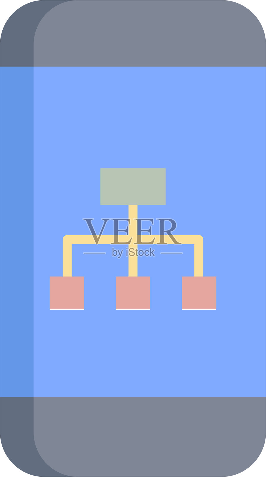 移动结构扁平图标设计插画图片素材