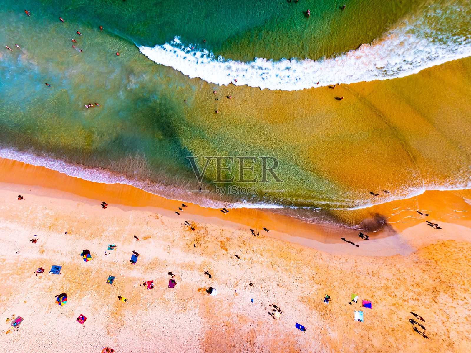 海面沙滩的俯视背景照片摄影图片