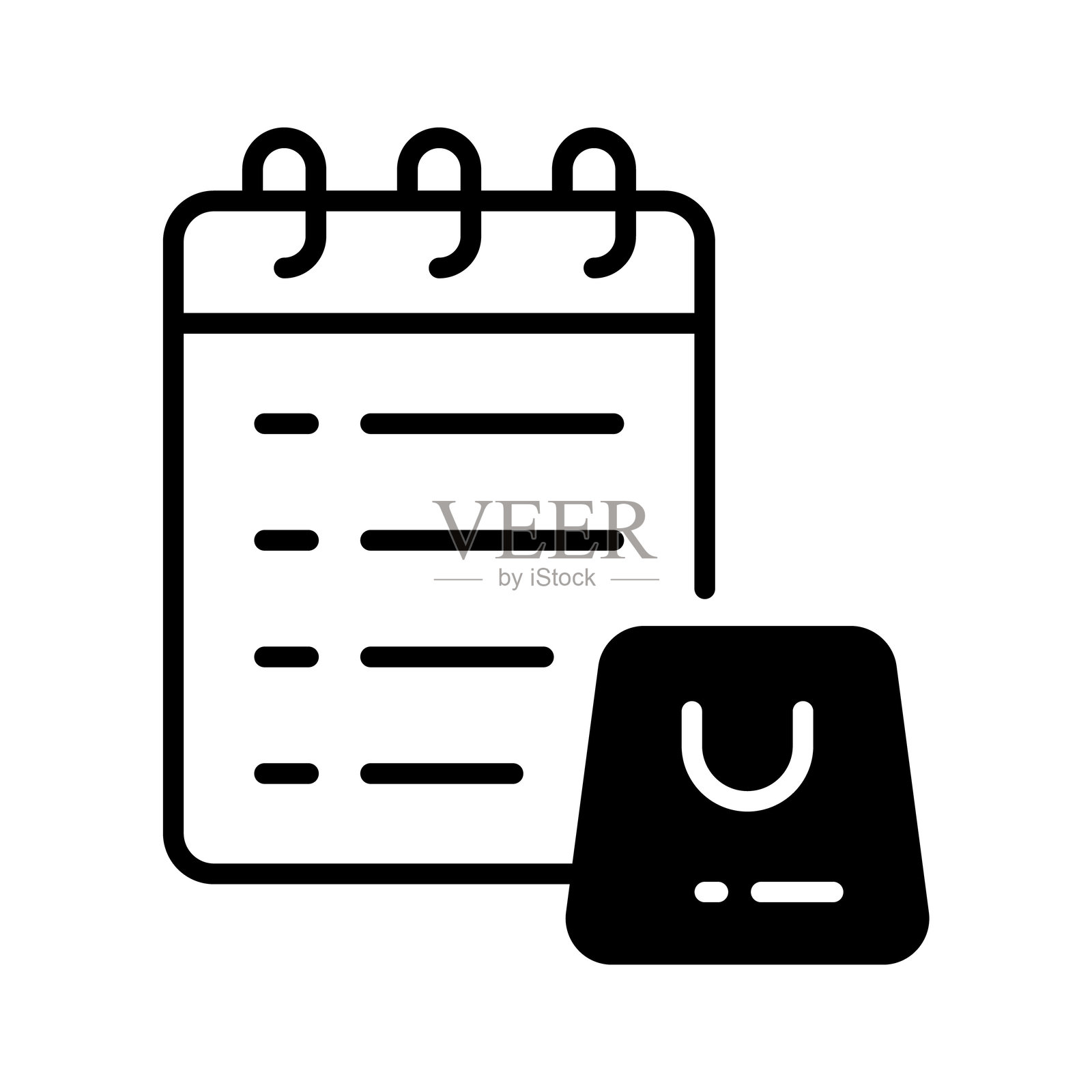 购物清单插画图片素材