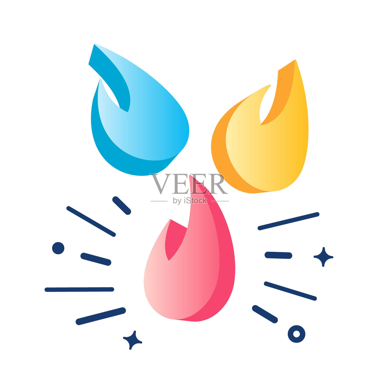 趋势话题的3D矢量图标横幅插画图片素材