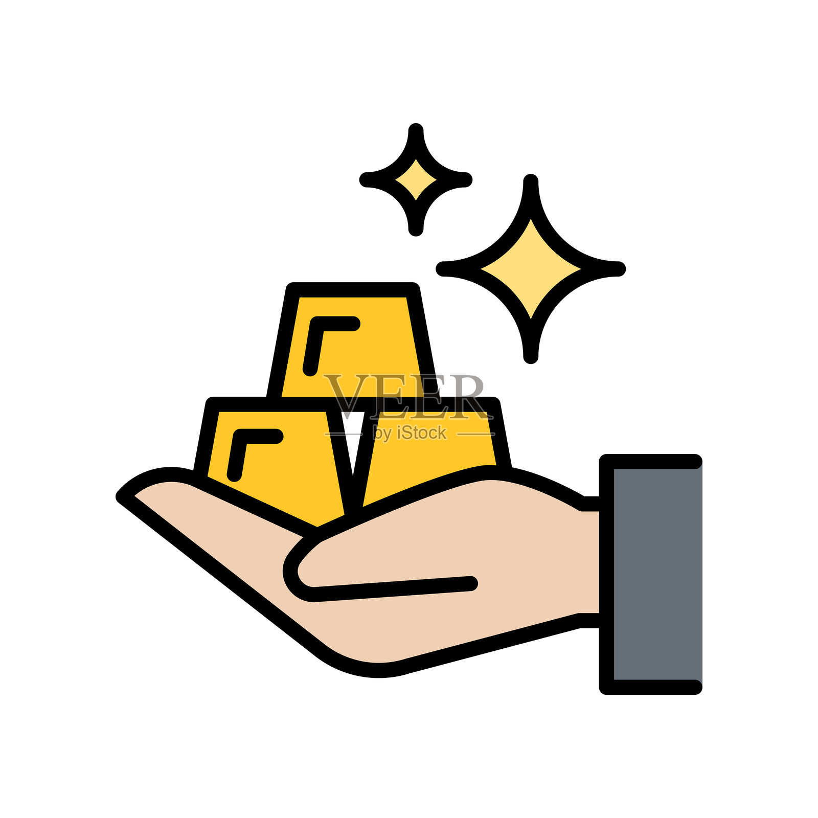 金色图标插画图片素材