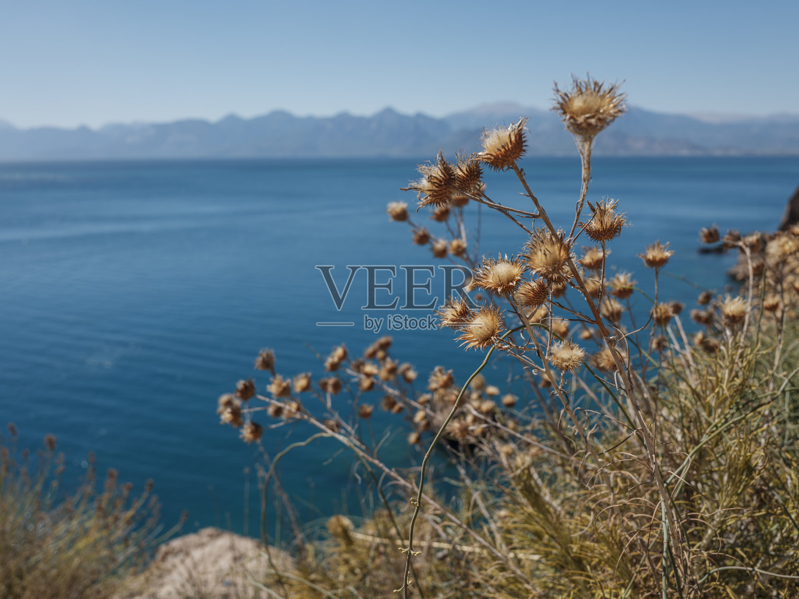 地中海的碧蓝海水和美丽岩石照片摄影图片