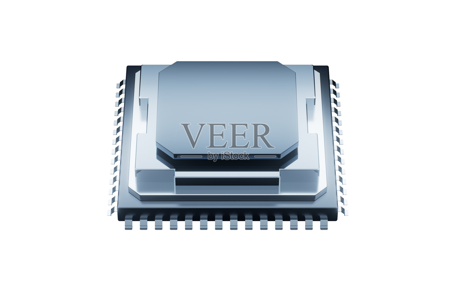 孤立的技术电路核心,3D 渲染。照片摄影图片