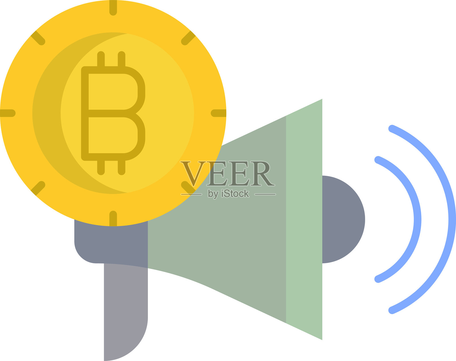 比特币营销扁平图标设计插画图片素材