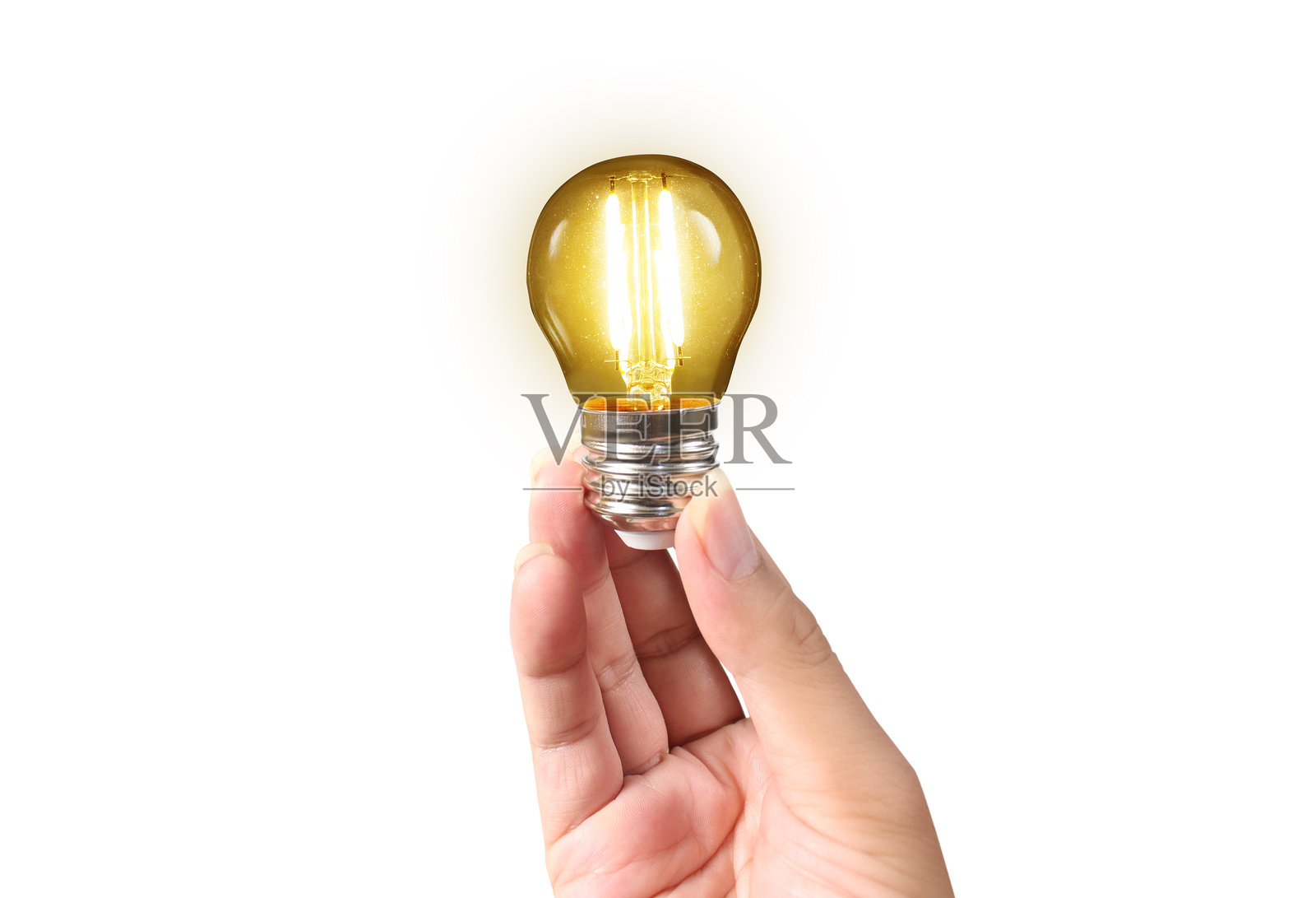 手握灯泡的商业概念、商业方法与金融、银行和投资的成功照片摄影图片