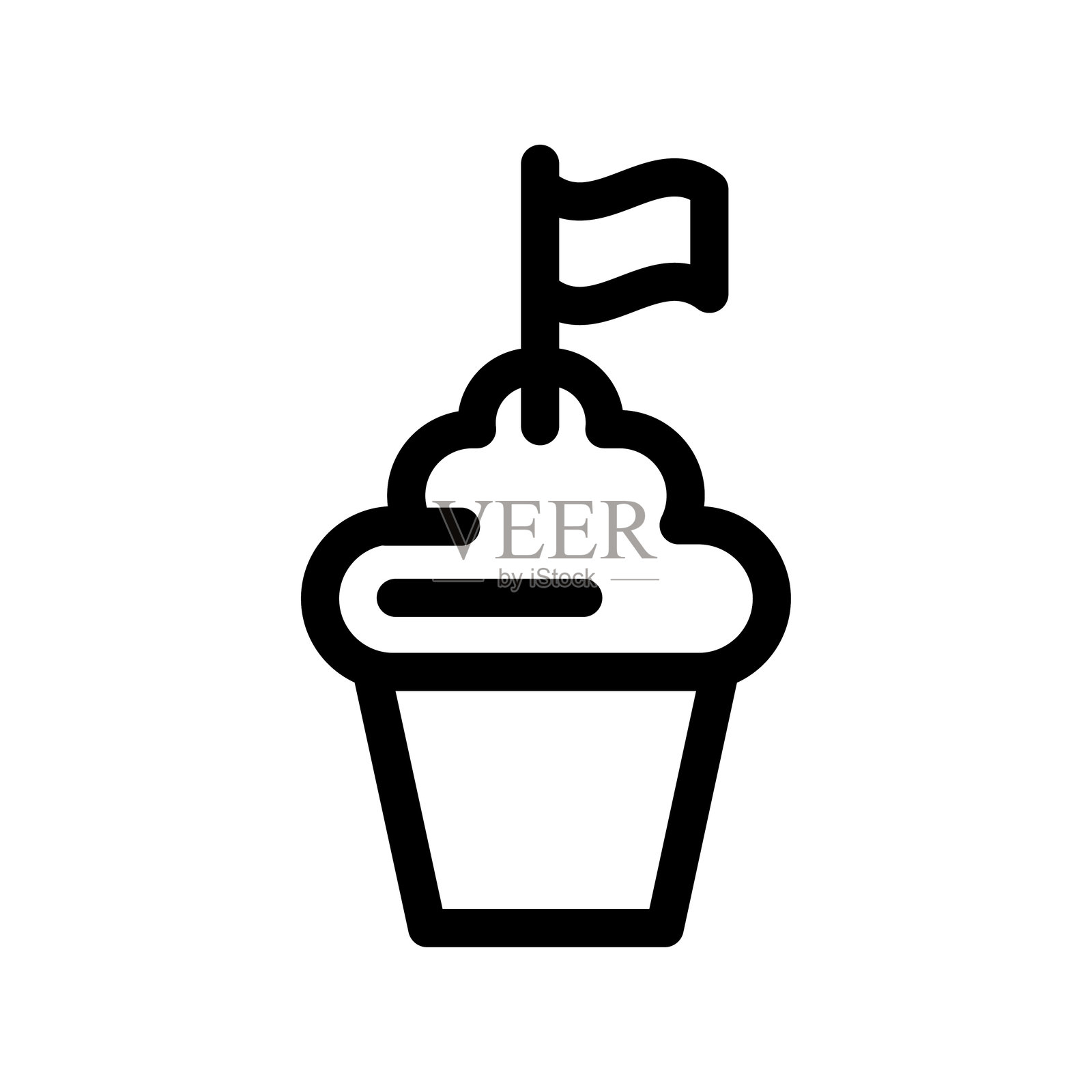 杯形蛋糕图标设计模板插画图片素材