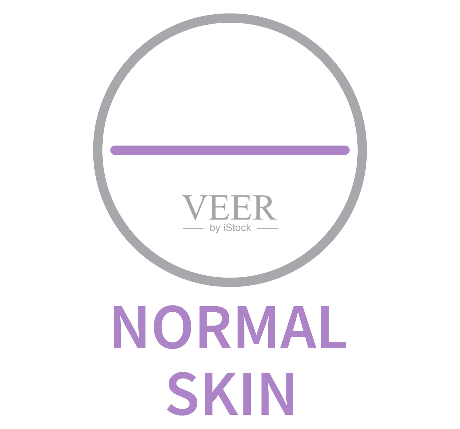 正常肤质线条图标插画图片素材