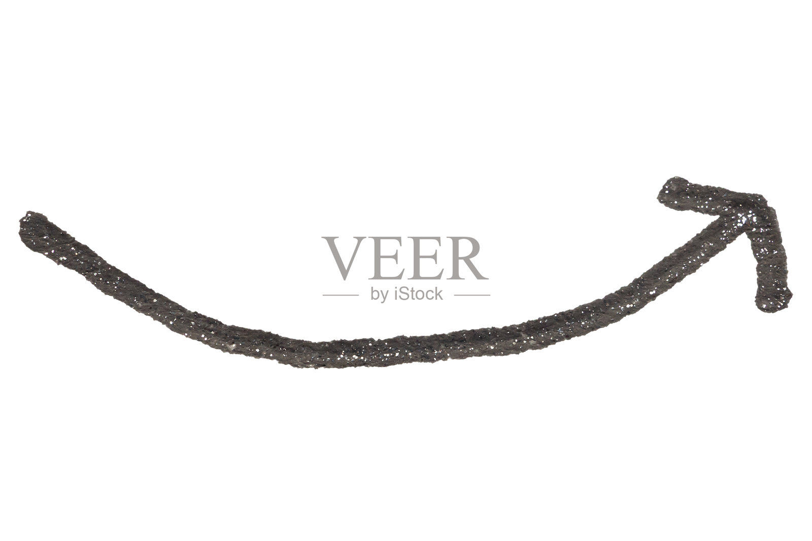 手绘黑色马克笔箭头在白色背景上照片摄影图片