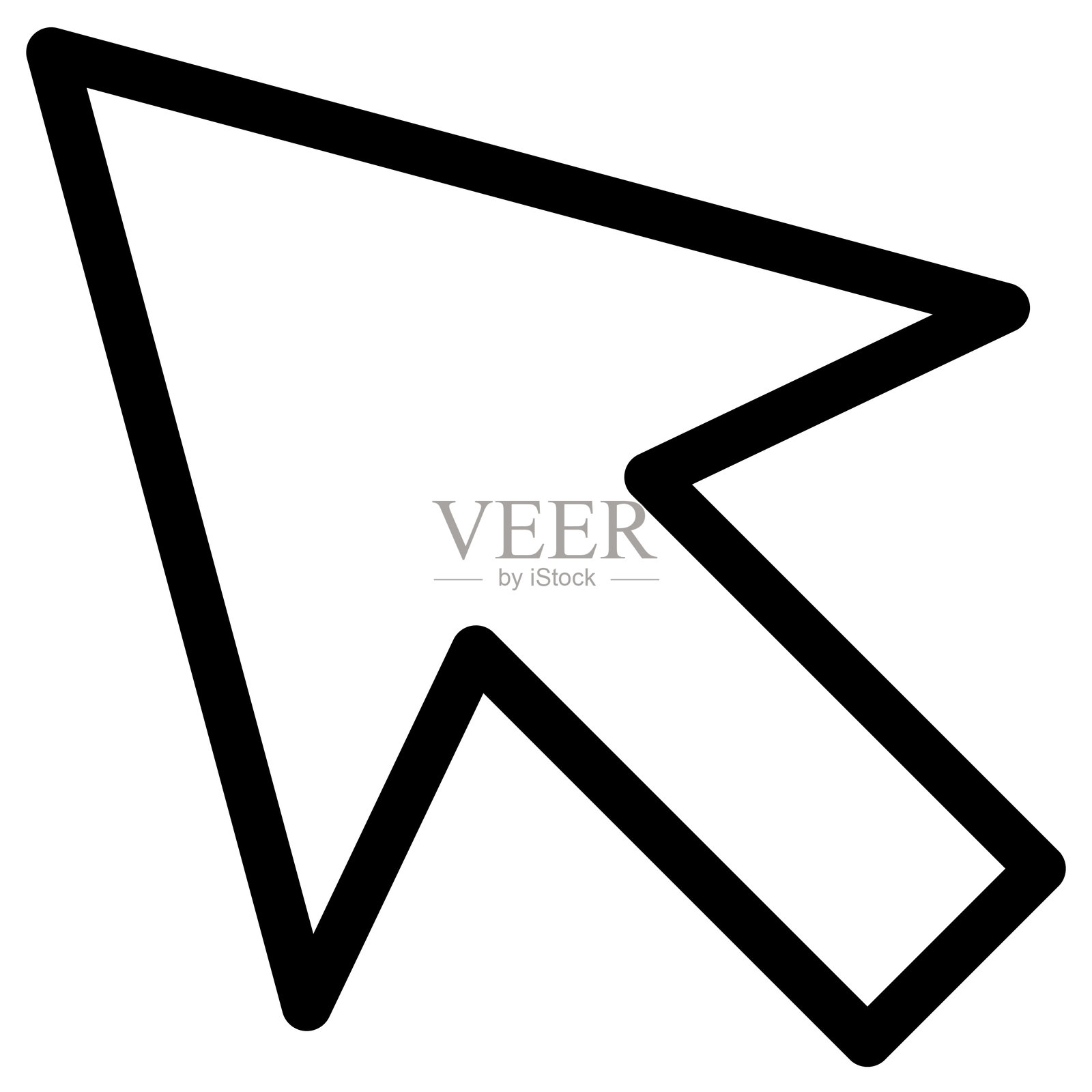 时尚风格的线条光标图标,背景独立。线条光标图标页面符号,适用于您的网站设计,线条光标图标标志,应用程序。插画图片素材