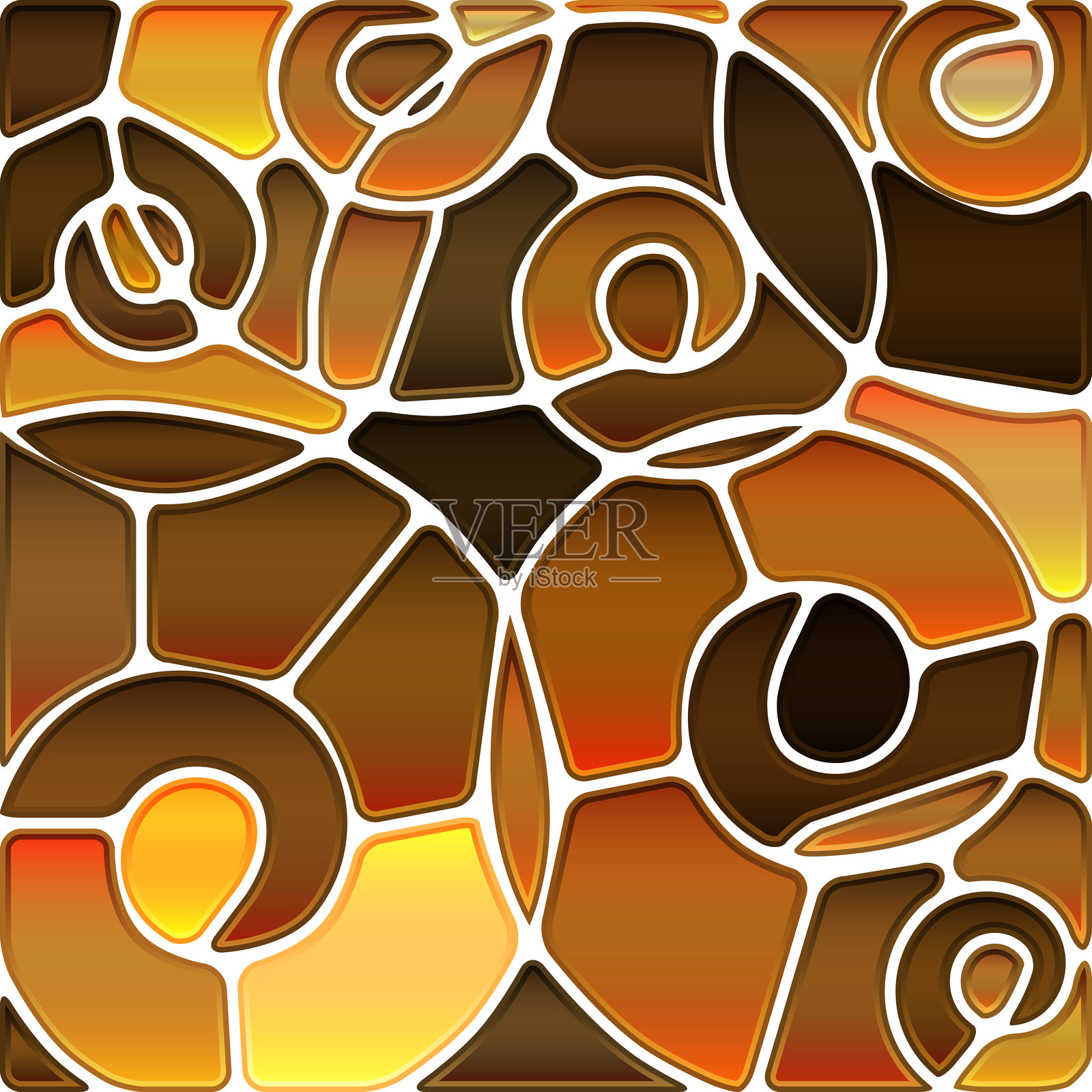 抽象的矢量彩色玻璃马赛克背景插画图片素材