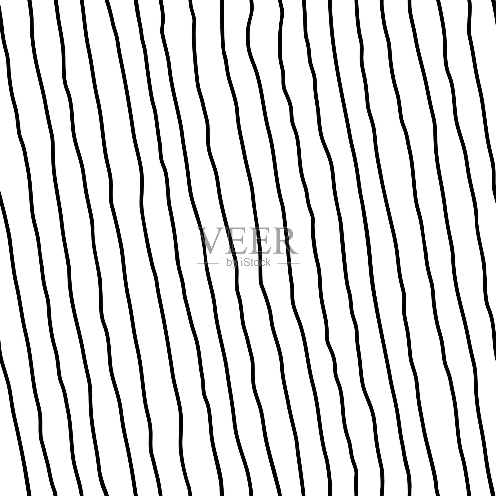 手绘铅笔纹理细线条斜条纹无缝图案。简单的背景,带有黑白色的涂鸦条纹。明亮的抽象矢量无缝壁纸。插画图片素材